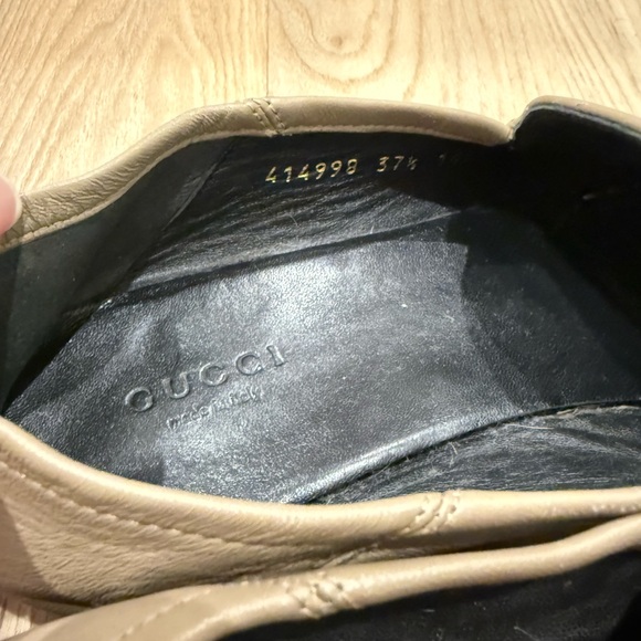 GUCCI Women’s Loafer with Horsebit 37.5 Taupe / Beige - Picture 6 of 7